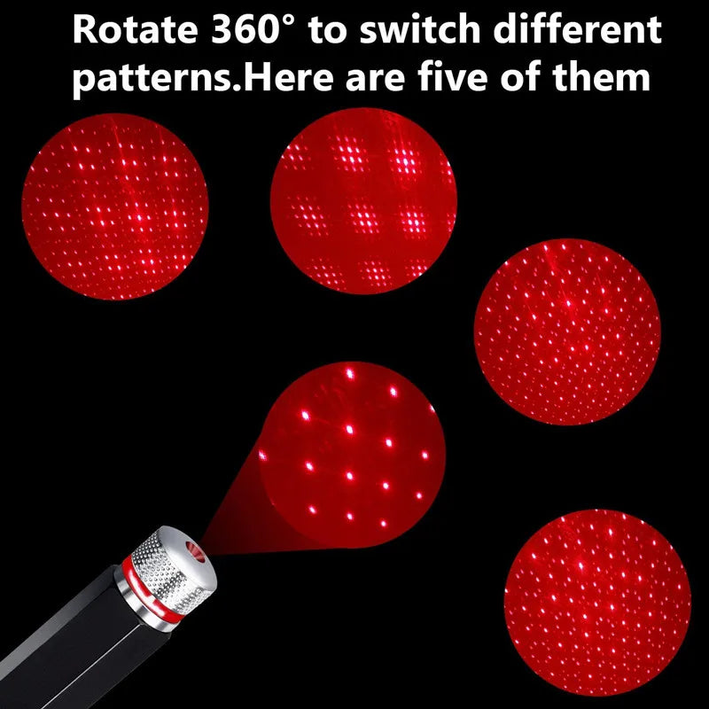 LED Starry Sky Lamp Car Laser Star Roof Light 5V USB Powered Galaxy Star Atmosphere Light Projector Lamp For Room Ceiling Decor