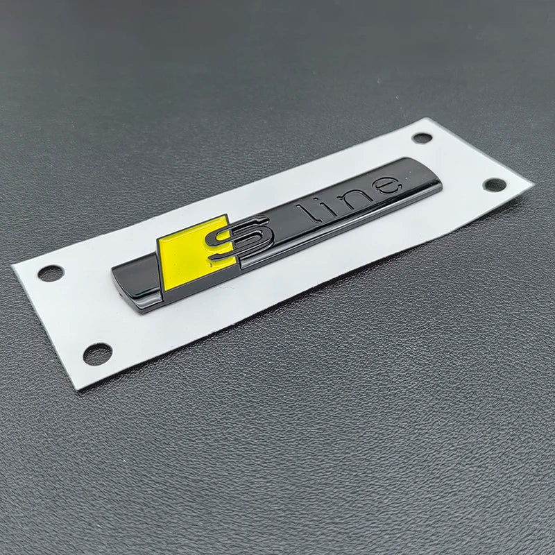 3D ABS Logo S Line Badge Car Fender Side Emblem Sticker For Audi Sline A1 A3 A4 A5 A6 A7 A8 S3 S4 S5 Q2 Q3 Q5 Q7 TT Accessories