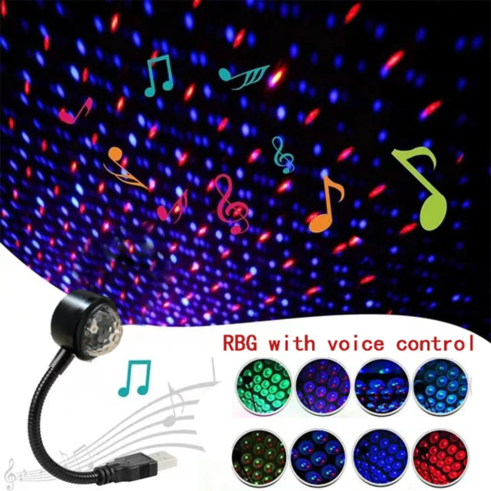 LED Starry Sky Lamp Car Laser Star Roof Light 5V USB Powered Galaxy Star Atmosphere Light Projector Lamp For Room Ceiling Decor