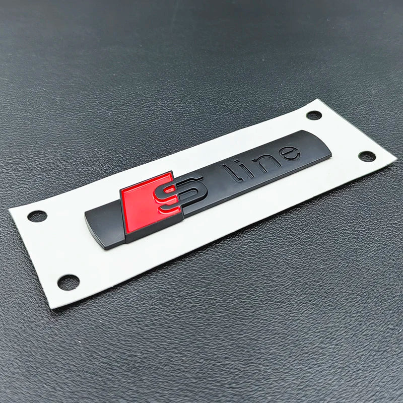 3D ABS Logo S Line Badge Car Fender Side Emblem Sticker For Audi Sline A1 A3 A4 A5 A6 A7 A8 S3 S4 S5 Q2 Q3 Q5 Q7 TT Accessories
