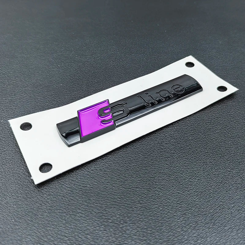 3D ABS Logo S Line Badge Car Fender Side Emblem Sticker For Audi Sline A1 A3 A4 A5 A6 A7 A8 S3 S4 S5 Q2 Q3 Q5 Q7 TT Accessories
