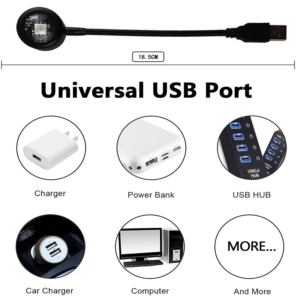 LED Starry Sky Lamp Car Laser Star Roof Light 5V USB Powered Galaxy Star Atmosphere Light Projector Lamp For Room Ceiling Decor
