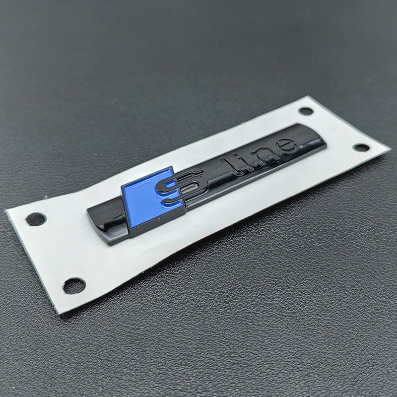 3D ABS Logo S Line Badge Car Fender Side Emblem Sticker For Audi Sline A1 A3 A4 A5 A6 A7 A8 S3 S4 S5 Q2 Q3 Q5 Q7 TT Accessories