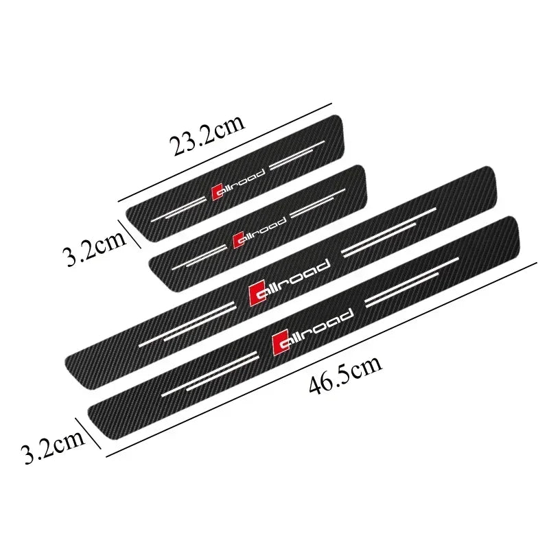 4PCS/8PCS automobile Allroad logo threshold sticker is suitable for Audi ALLROAD A5A6A3A7Q8Q5 Q7A5A6Slinett TT Car doorsill logo