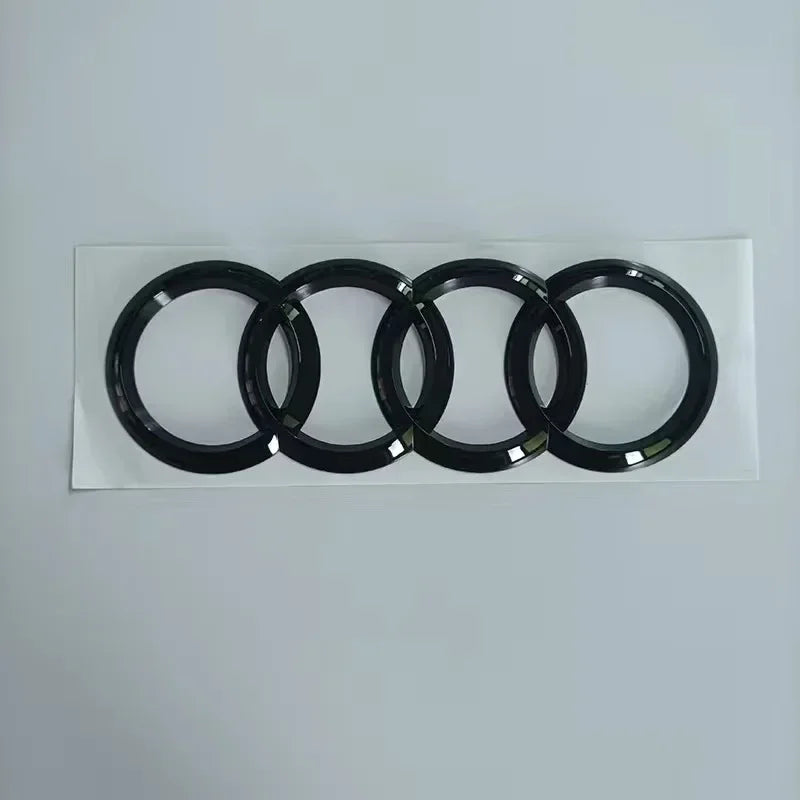 AUDI A4 2008-2017 4Ring logo ABS Black Car Hood Front Grill Rear Trunk Emblem Sticker A4 Mark Quarrto 2.0T Sline Emblem