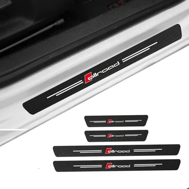 4PCS/8PCS automobile Allroad logo threshold sticker is suitable for Audi ALLROAD A5A6A3A7Q8Q5 Q7A5A6Slinett TT Car doorsill logo