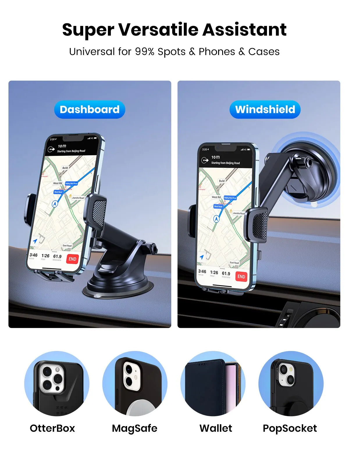 TOPK Car Phone Holder Gravity Stand for iPhone Xiaomi Samsung Car Mobile Support for Dashboard Windshield Air Vent Phone Mount