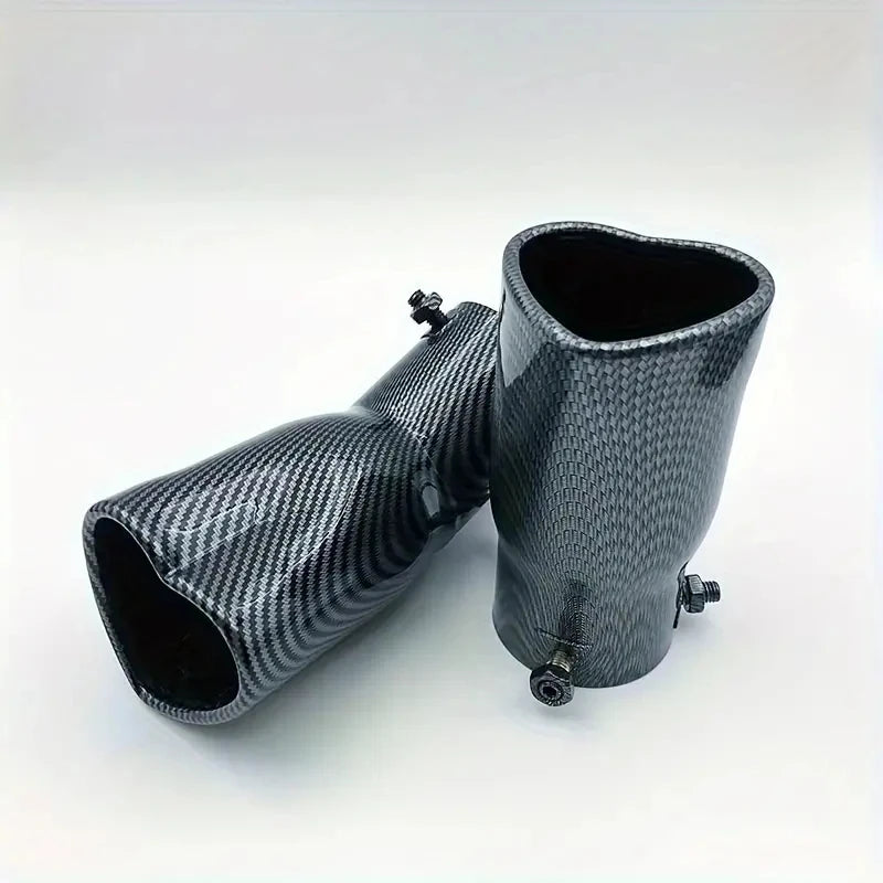 2.5-inch car heart-shaped style single outlet exhaust pipe stainless steel rear exhaust head muffler tailpipe exhaust pipe