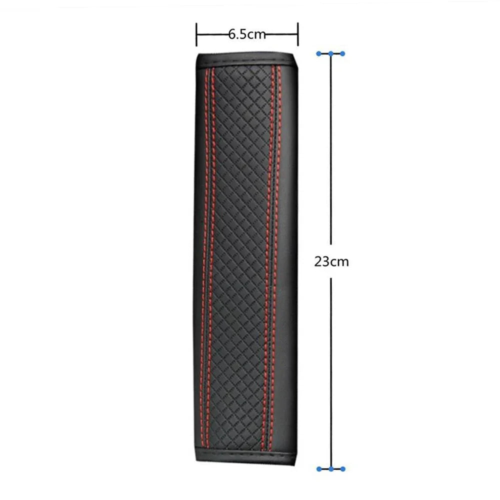 Car Seat Belt Pu Leather Safety Belt Shoulder Cover Breathable Protection Seat Belt Padding Pad Auto Interior Accessories