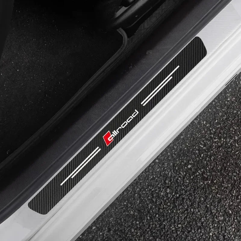 4PCS/8PCS automobile Allroad logo threshold sticker is suitable for Audi ALLROAD A5A6A3A7Q8Q5 Q7A5A6Slinett TT Car doorsill logo