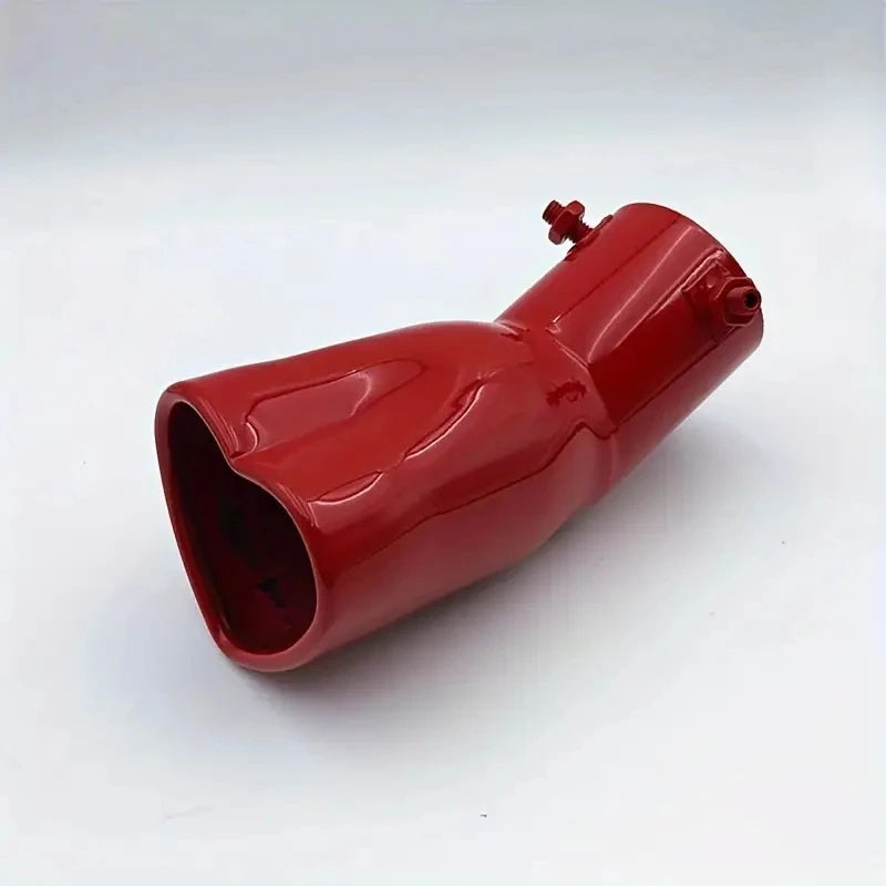 2.5-inch car heart-shaped style single outlet exhaust pipe stainless steel rear exhaust head muffler tailpipe exhaust pipe