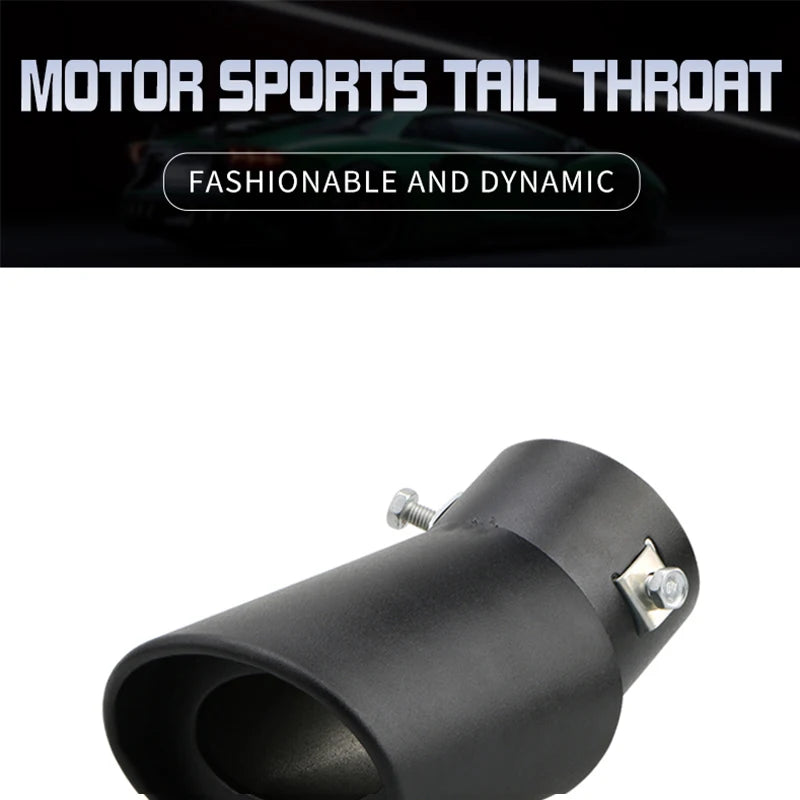 1PCS 2.5" Inlet Car Auto Exhaust Muffler Tip Pipe Stainless Steel Chrome Trim Rear Tail Throat For Most Cars