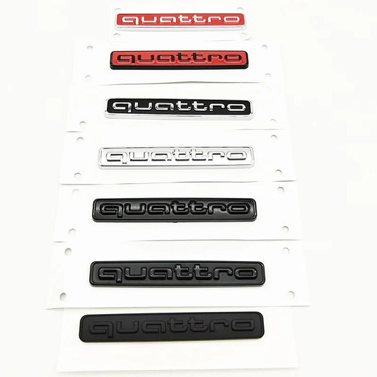 95mm 3D ABS Car Rear Trunk Badge Side Emblem Sticker For Audi A3 A4 A5 A6 A7 A1 A2 Q3 Q5 Q7 S3 S4 S5 S6 TT Quattro Accessories