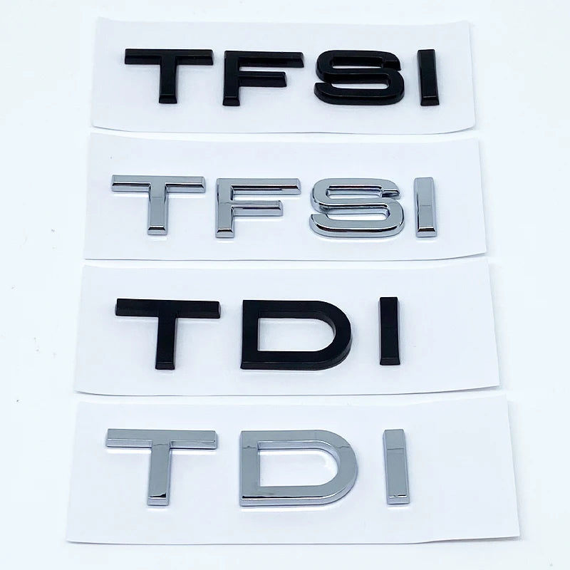Apply to A1 A3 A4 A5 A6 A7 A8 TDI TFSI Logo Emblem Auto Badge Trunk Decal For Car Fender Sticker Accessories