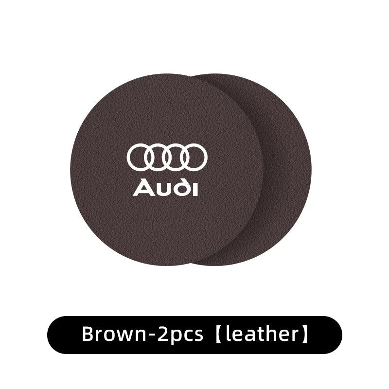 2Pcs Car Water Cup Mat Carbon Fiber Bottle Holder Pad Anti-slip For Audi A1 A3 A4 A5 A6 A7 A8 Q2 Q3 Q5 Q7 Q8 Quattro S7 S8 S3 S4