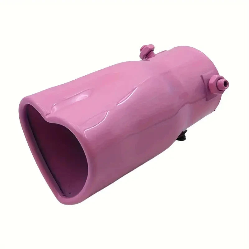 2.5-inch car heart-shaped style single outlet exhaust pipe stainless steel rear exhaust head muffler tailpipe exhaust pipe