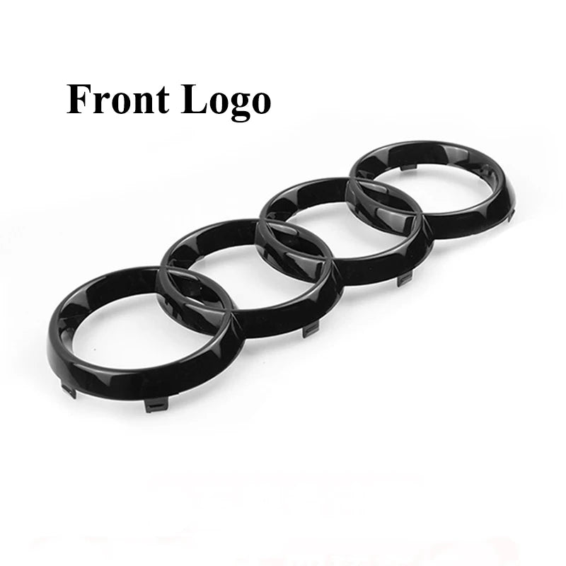 4 Rings ABS Car Front Hood Emblem Bonnet Logo Rear Trunk Badge For Audi A3 A4 A5 A6 A7 A1 A2 Q2 Q3 Q4 Q5 Q7 Q8 TT S3 S4 S5 S6 S7