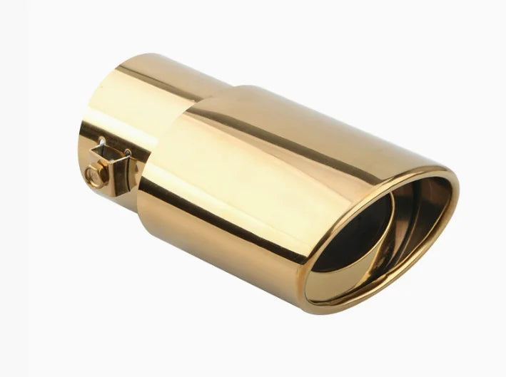 1PC 2.5" Inlet Car Auto Exhaust Muffler Tip Pipe Stainless Steel Chrome Trim Rear Tail Throat for Most