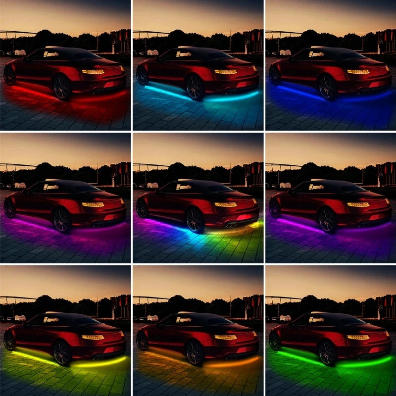SEAMETAL Car Chassis Light Color Flow Atmosphere Light Waterproof APP Control Underbody Light LED Flexible Underglow Light Strip