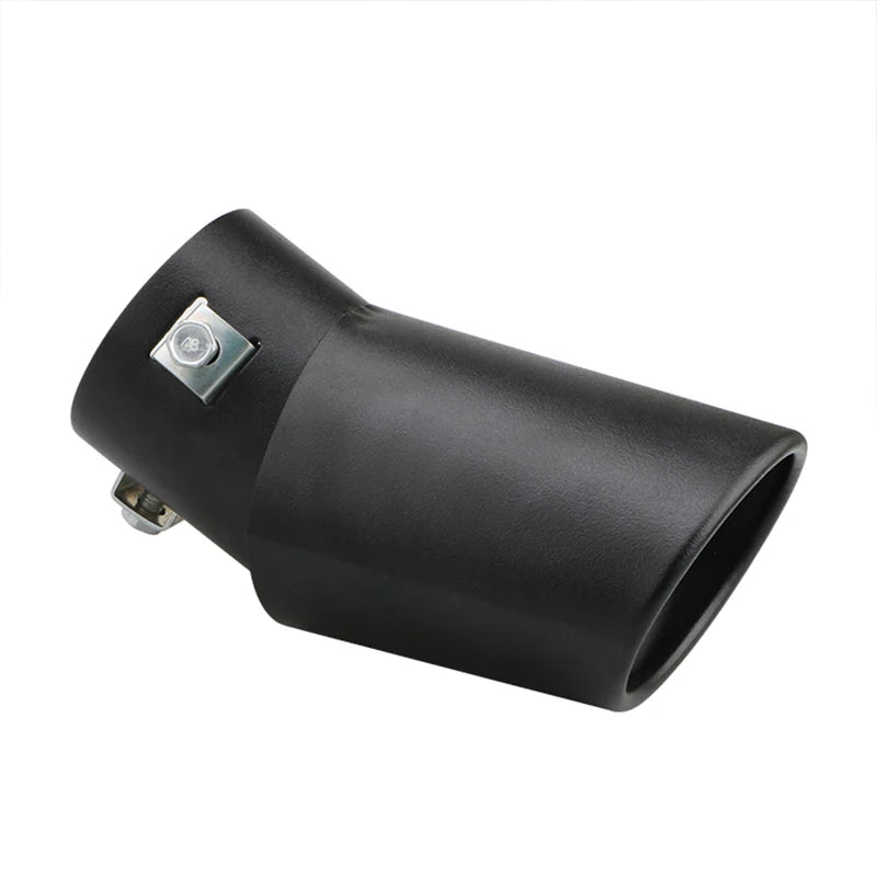1PCS 2.5" Inlet Car Auto Exhaust Muffler Tip Pipe Stainless Steel Chrome Trim Rear Tail Throat For Most Cars