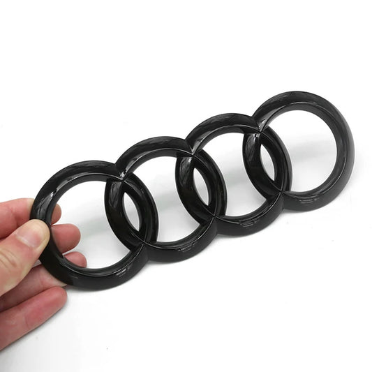 4 Rings ABS Car Front Hood Emblem Bonnet Logo Rear Trunk Badge For Audi A3 A4 A5 A6 A7 A1 A2 Q2 Q3 Q4 Q5 Q7 Q8 TT S3 S4 S5 S6 S7