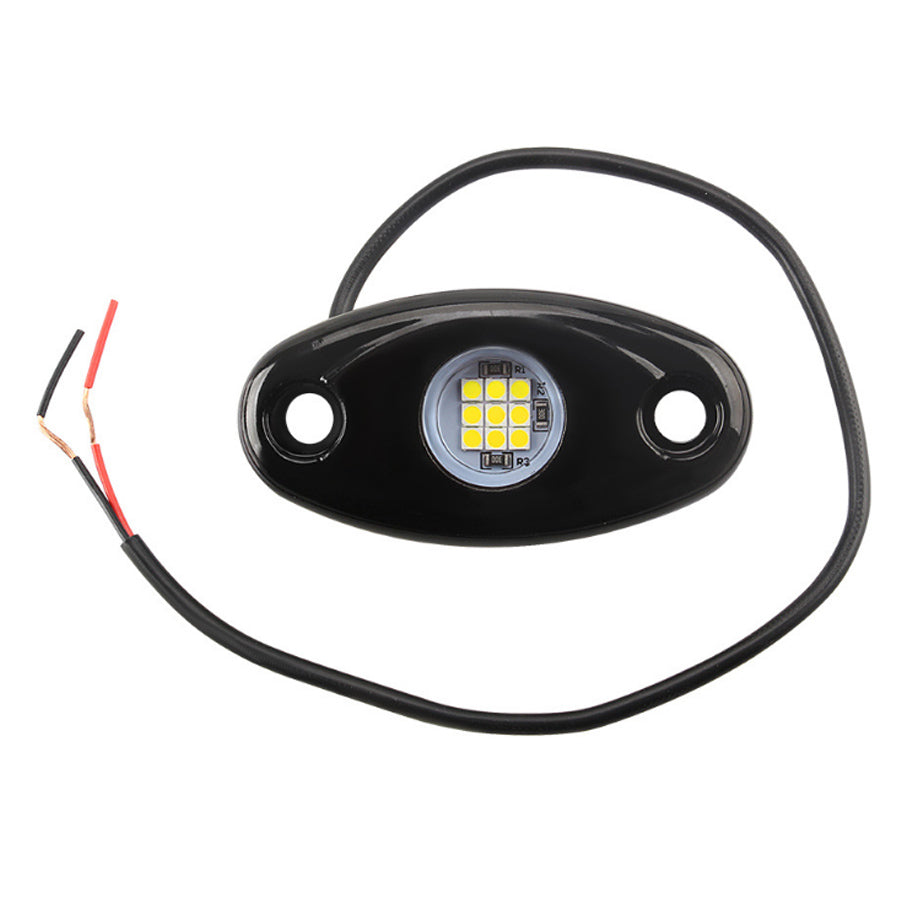 Waterproof 12V LED Rock Lights Kit Underbody Underglow Trail Rig Atmosphere Lamp for Car Truck ATV SUV Offroad Fender Neon Light