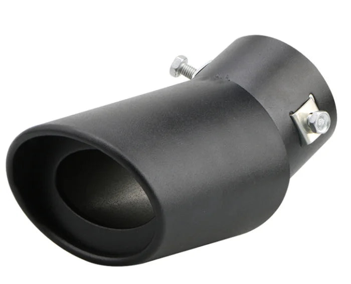 1PC 2.5" Inlet Car Auto Exhaust Muffler Tip Pipe Stainless Steel Chrome Trim Rear Tail Throat for Most