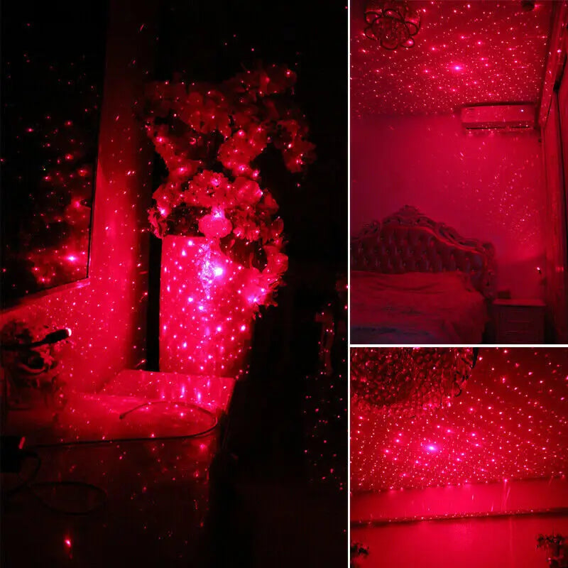LED Starry Sky Lamp Car Laser Star Roof Light 5V USB Powered Galaxy Star Atmosphere Light Projector Lamp For Room Ceiling Decor