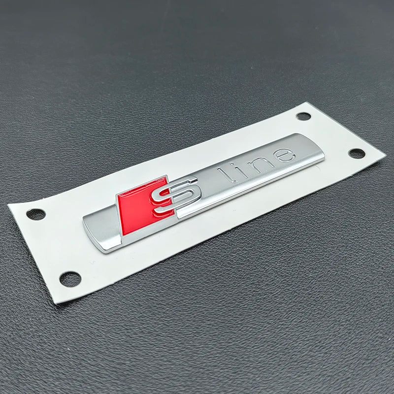 3D ABS Logo S Line Badge Car Fender Side Emblem Sticker For Audi Sline A1 A3 A4 A5 A6 A7 A8 S3 S4 S5 Q2 Q3 Q5 Q7 TT Accessories