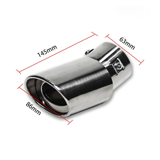 1PC 2.5" Inlet Car Auto Exhaust Muffler Tip Pipe Stainless Steel Chrome Trim Rear Tail Throat for Most
