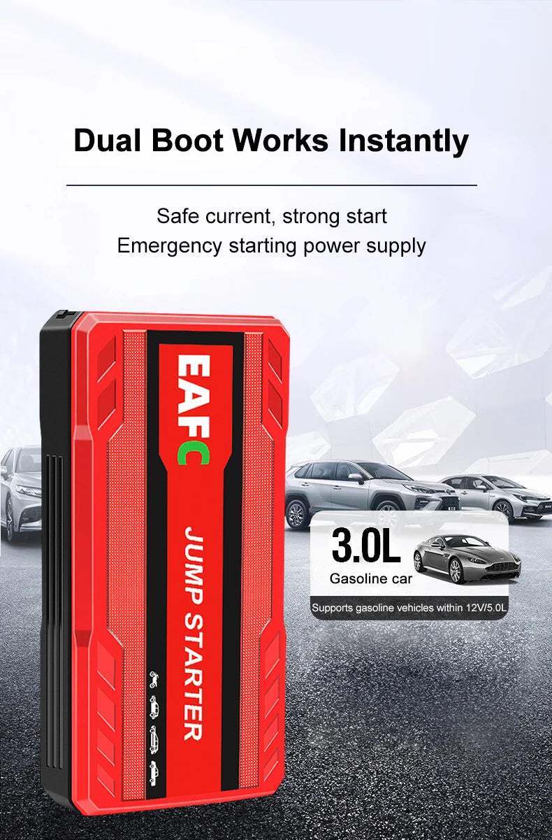 Car Jump Starter Battery Power Bank 600A for Car Starter Portable Emergency Booster 12V Auto Starting Device Petrol Diesel