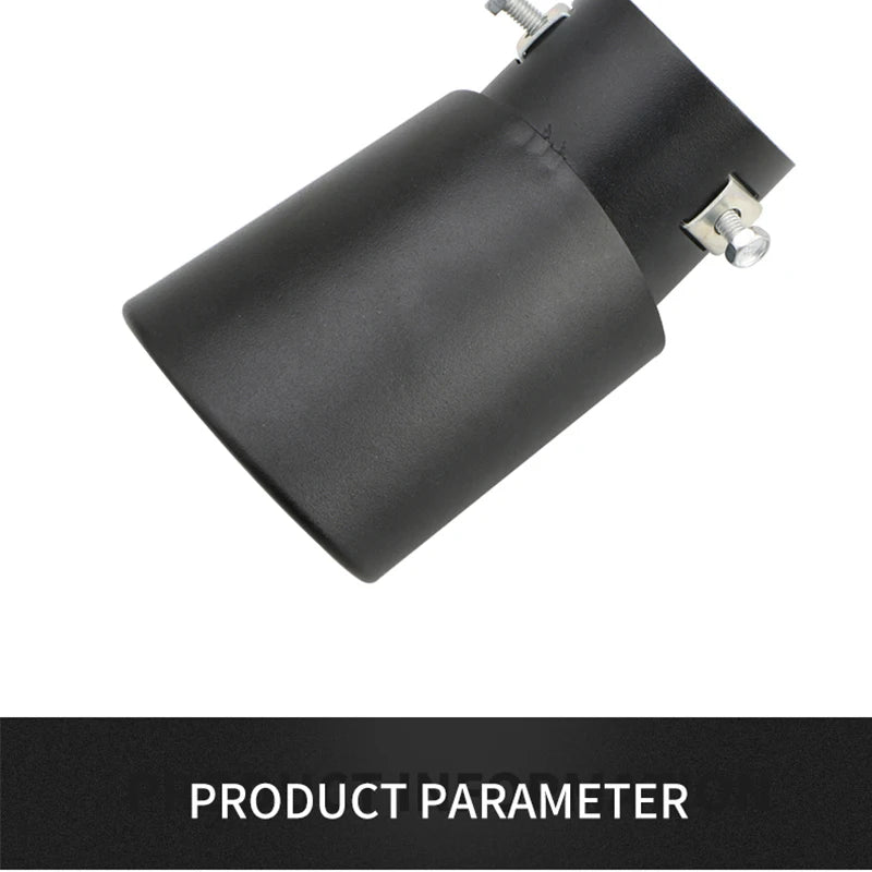 1PCS 2.5" Inlet Car Auto Exhaust Muffler Tip Pipe Stainless Steel Chrome Trim Rear Tail Throat For Most Cars