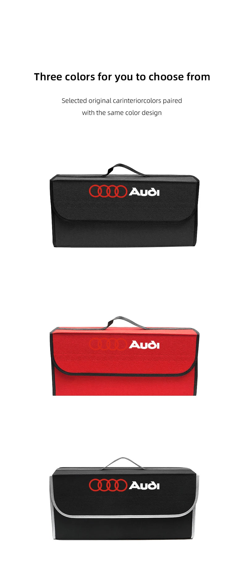 Car Trunk Organizer Box Large Capacity Folding Storage Bag For Audi A7 A3 A4 A6 A5 Q5 A1 Q7 Q3 Q4 TT SQ5 RSQ3 RSQ8 S3 S4 RS5 RS6