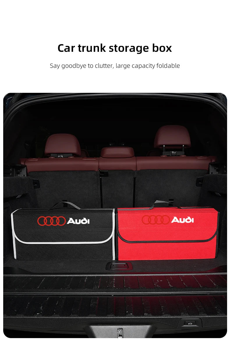 Car Trunk Organizer Box Large Capacity Folding Storage Bag For Audi A7 A3 A4 A6 A5 Q5 A1 Q7 Q3 Q4 TT SQ5 RSQ3 RSQ8 S3 S4 RS5 RS6