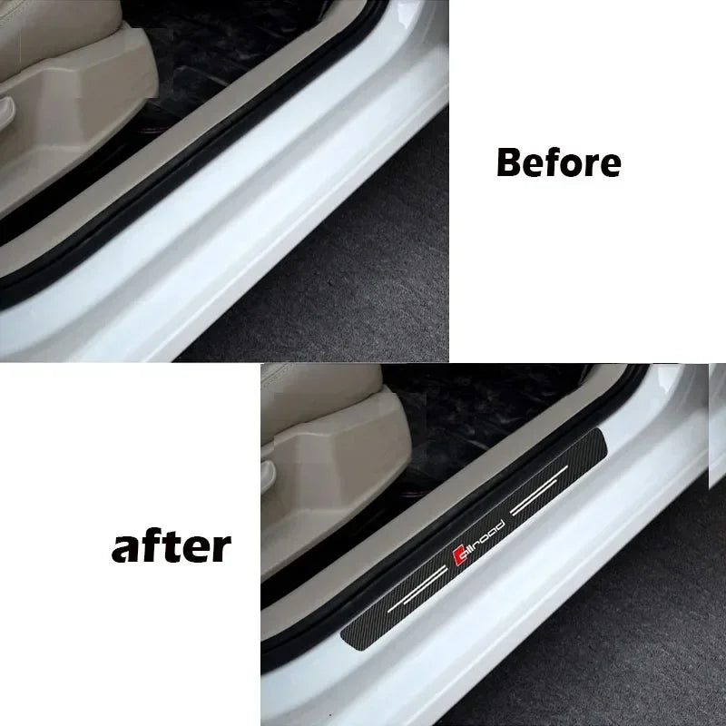 4PCS/8PCS automobile Allroad logo threshold sticker is suitable for Audi ALLROAD A5A6A3A7Q8Q5 Q7A5A6Slinett TT Car doorsill logo