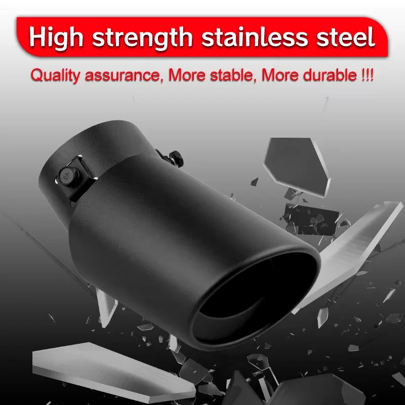 1Pcs Car Parts New Design Heart Shape Style Car Accessories Stainless Steel Black Exhaust Tips Muffler Tail Pipe