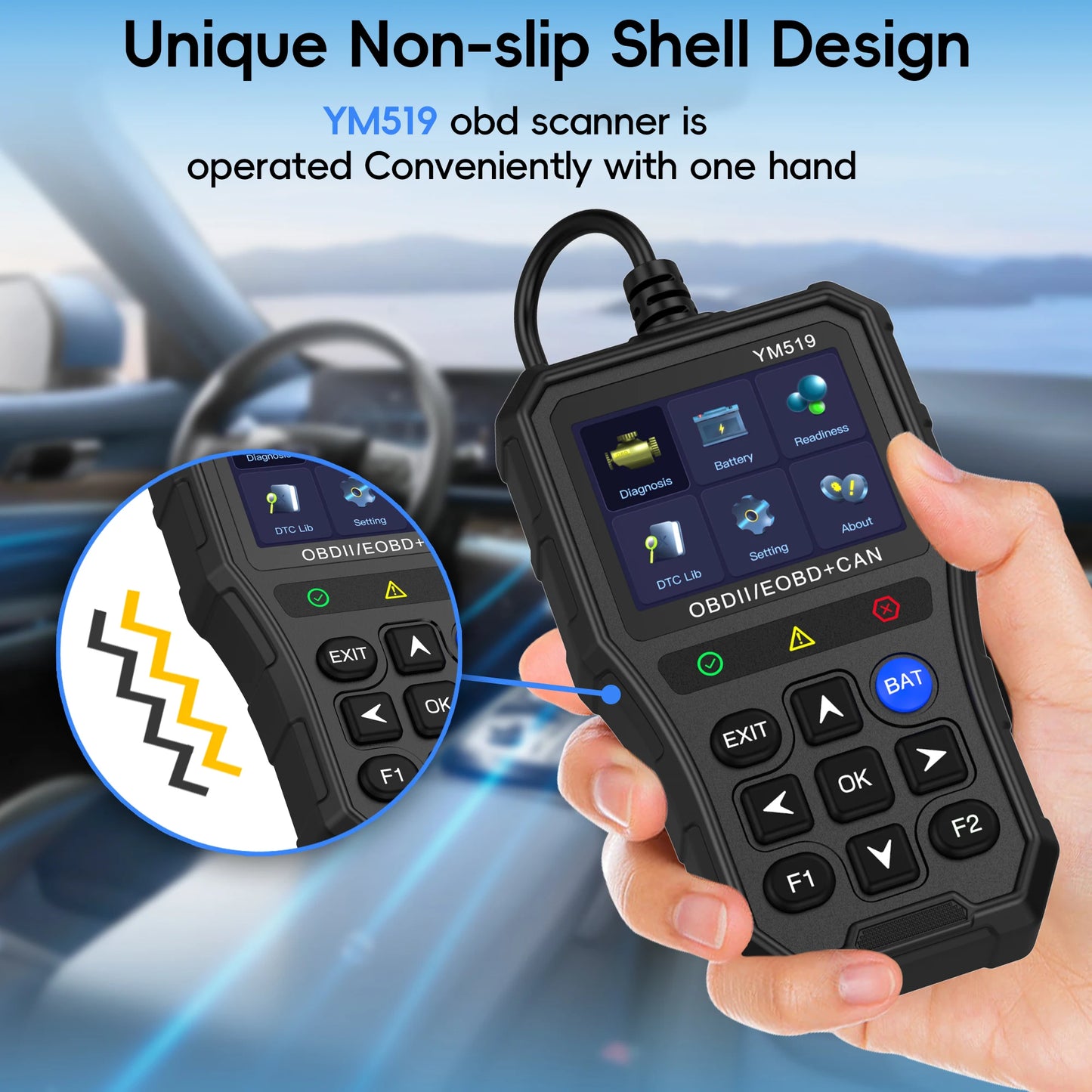 Professional OBD2 Scanner Diagnostic Tool Check Engine Light Vehicle Code Reader Car Fault Code Scanner for All CAN OBDII Cars