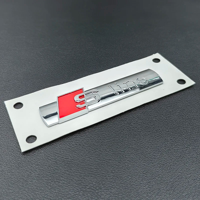 3D ABS Logo S Line Badge Car Fender Side Emblem Sticker For Audi Sline A1 A3 A4 A5 A6 A7 A8 S3 S4 S5 Q2 Q3 Q5 Q7 TT Accessories