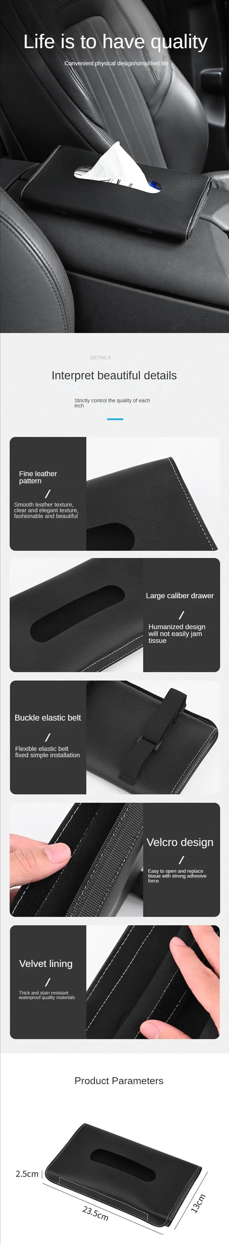 1 Pcs Car Tissue Box Towel Sets Car Sun Visor Tissue Box Holder Auto Interior Storage Decoration for BMW Car Accessories