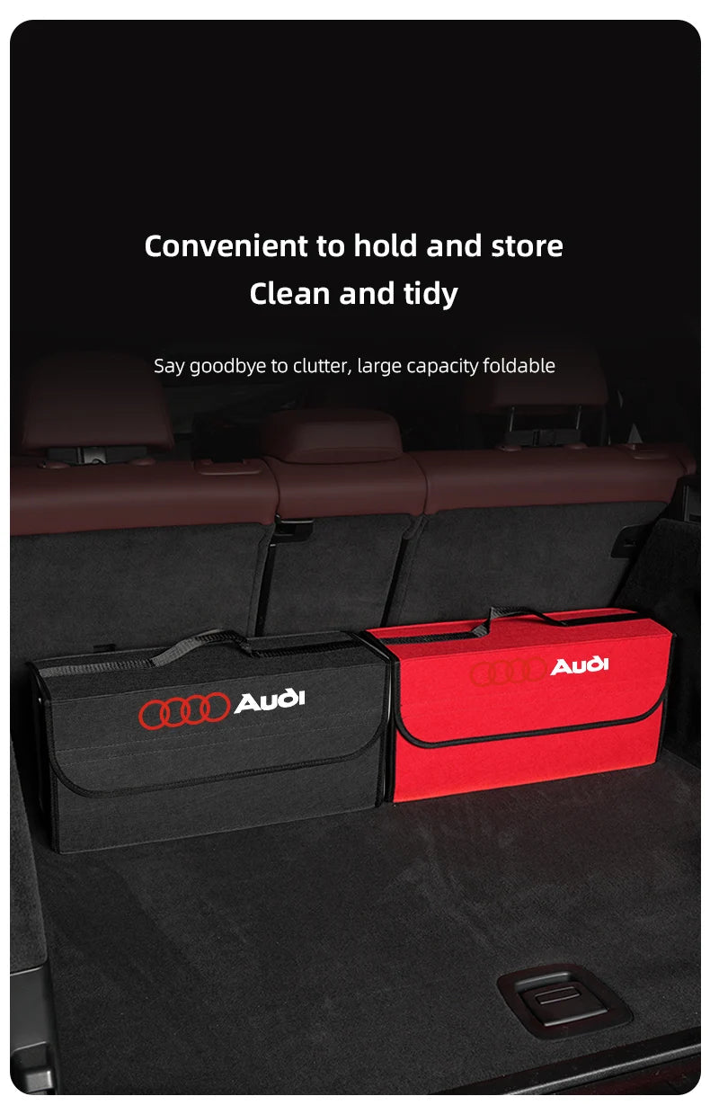 Car Trunk Organizer Box Large Capacity Folding Storage Bag For Audi A7 A3 A4 A6 A5 Q5 A1 Q7 Q3 Q4 TT SQ5 RSQ3 RSQ8 S3 S4 RS5 RS6