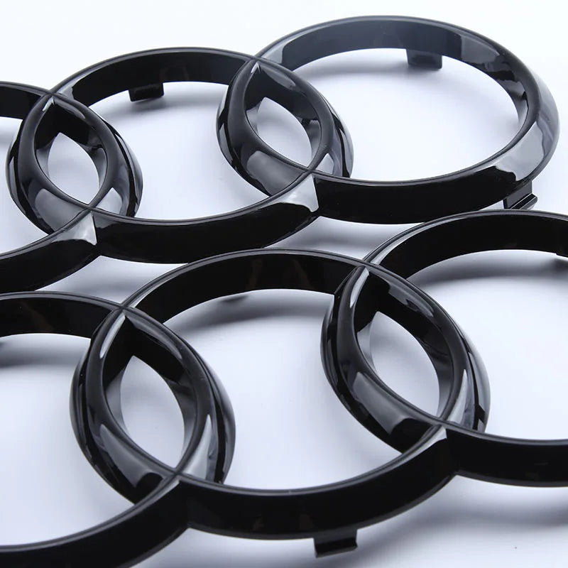 4 Rings ABS Car Front Hood Emblem Bonnet Logo Rear Trunk Badge For Audi A3 A4 A5 A6 A7 A1 A2 Q2 Q3 Q4 Q5 Q7 Q8 TT S3 S4 S5 S6 S7