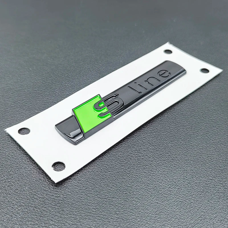 3D ABS Logo S Line Badge Car Fender Side Emblem Sticker For Audi Sline A1 A3 A4 A5 A6 A7 A8 S3 S4 S5 Q2 Q3 Q5 Q7 TT Accessories