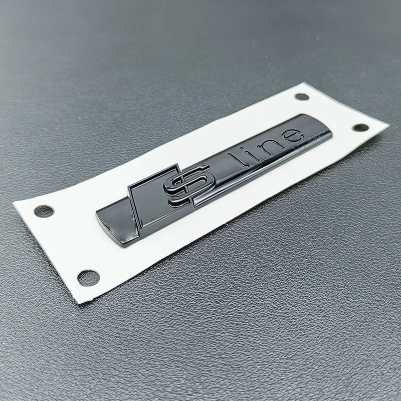 3D ABS Logo S Line Badge Car Fender Side Emblem Sticker For Audi Sline A1 A3 A4 A5 A6 A7 A8 S3 S4 S5 Q2 Q3 Q5 Q7 TT Accessories
