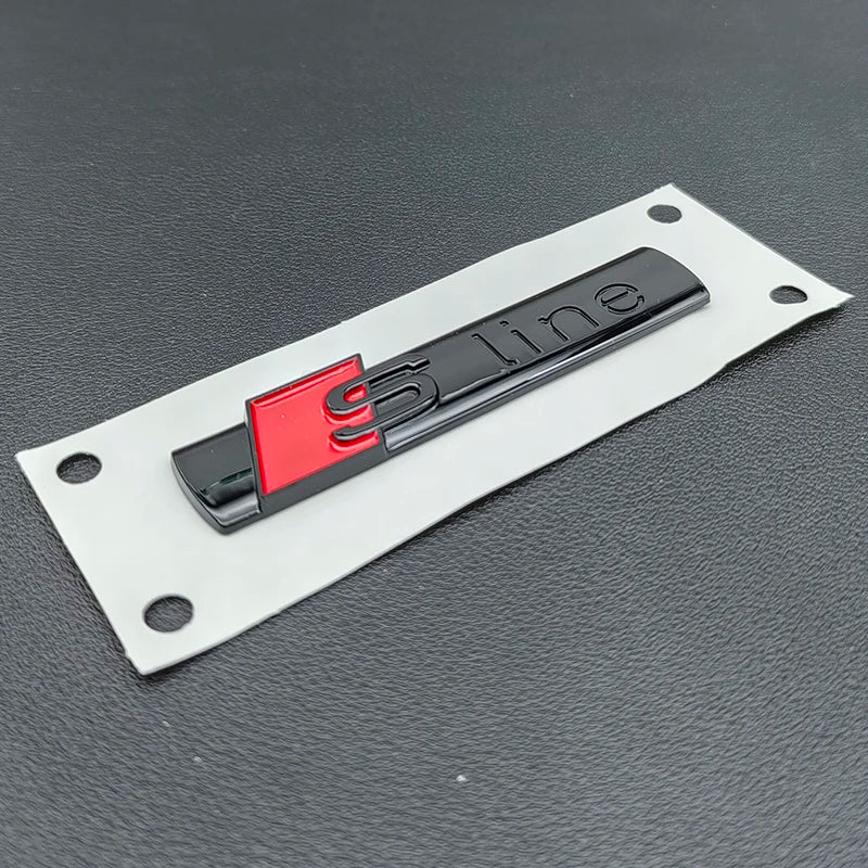 3D ABS Logo S Line Badge Car Fender Side Emblem Sticker For Audi Sline A1 A3 A4 A5 A6 A7 A8 S3 S4 S5 Q2 Q3 Q5 Q7 TT Accessories