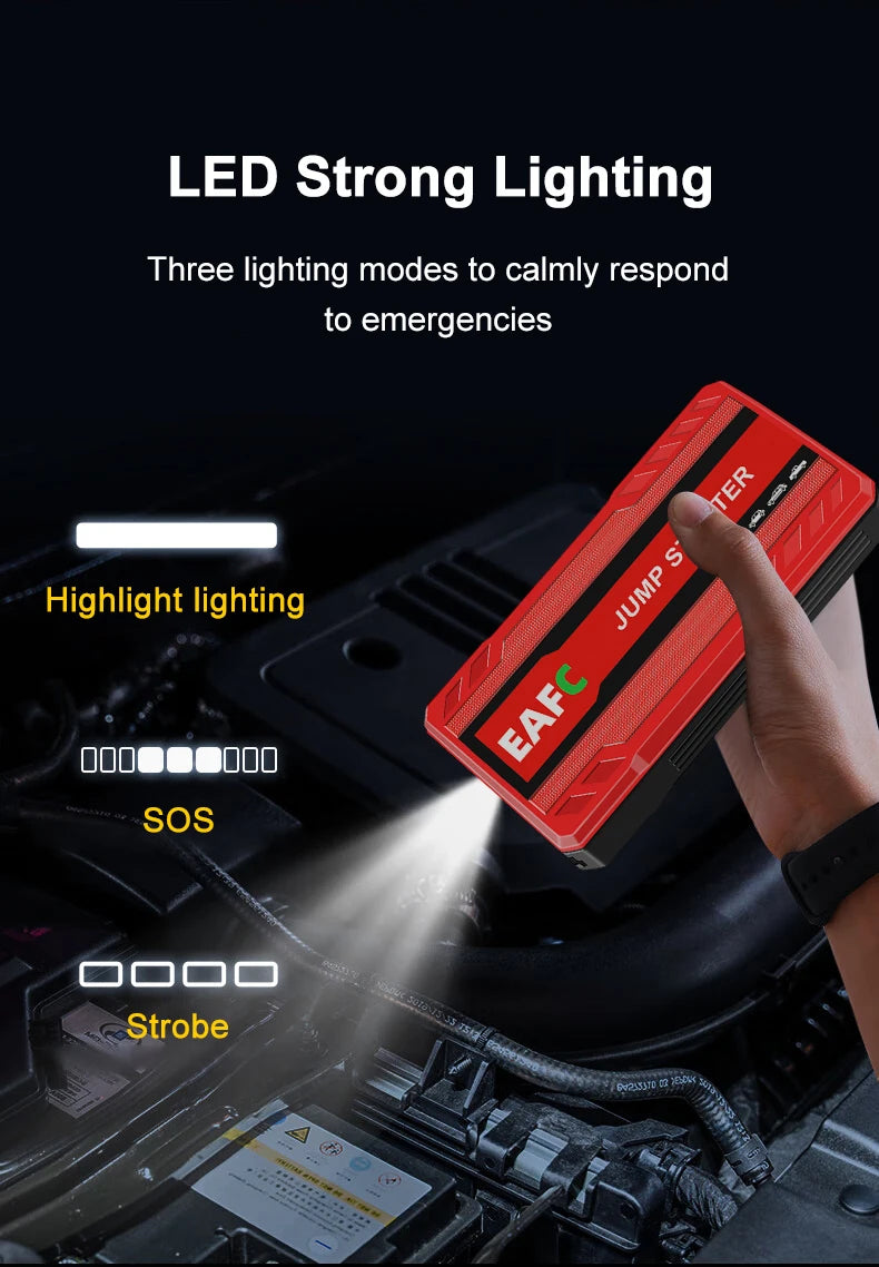Car Jump Starter Battery Power Bank 600A for Car Starter Portable Emergency Booster 12V Auto Starting Device Petrol Diesel