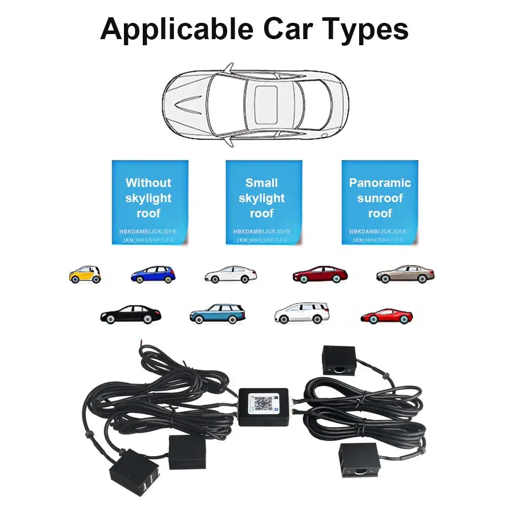 RGBW 1/2/4/6 split machine Car Roof Star Light APP Control Fiber Optic Star Ceiling Light Starry Sky ceiling for Car Home