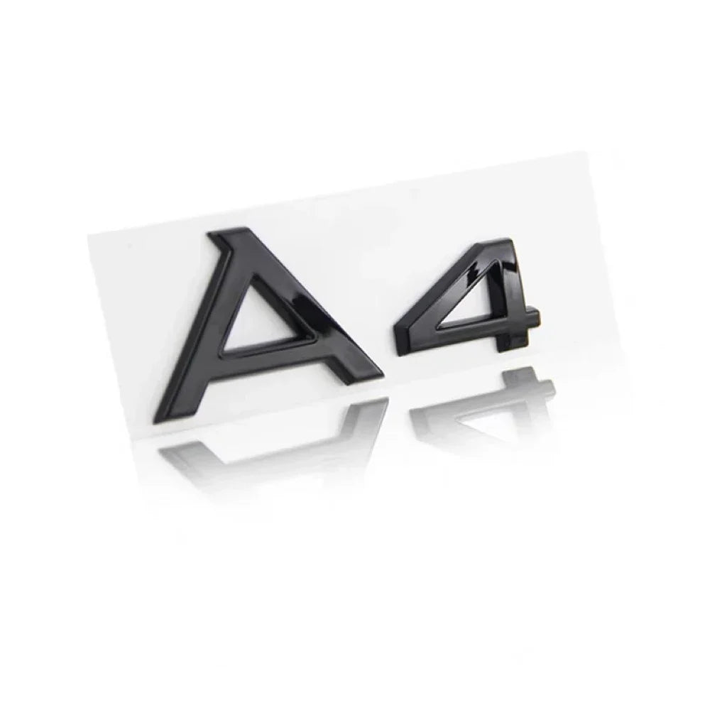 AUDI A4 2008-2017 4Ring logo ABS Black Car Hood Front Grill Rear Trunk Emblem Sticker A4 Mark Quarrto 2.0T Sline Emblem