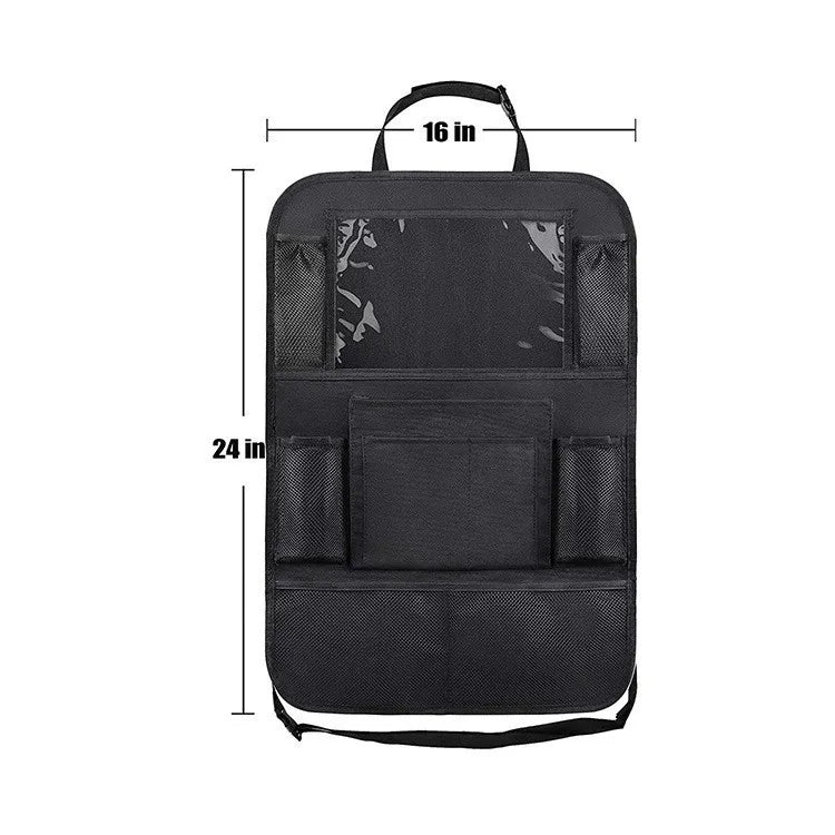 Car Backseat Organizer with Touch Screen Tablet Holder Auto Storage Pockets Cover Car Seat Back Protectors Car Accessories