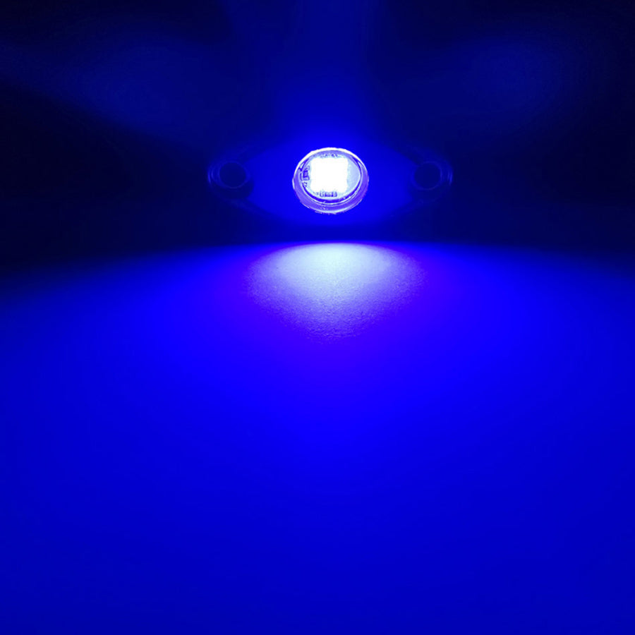 Waterproof 12V LED Rock Lights Kit Underbody Underglow Trail Rig Atmosphere Lamp for Car Truck ATV SUV Offroad Fender Neon Light
