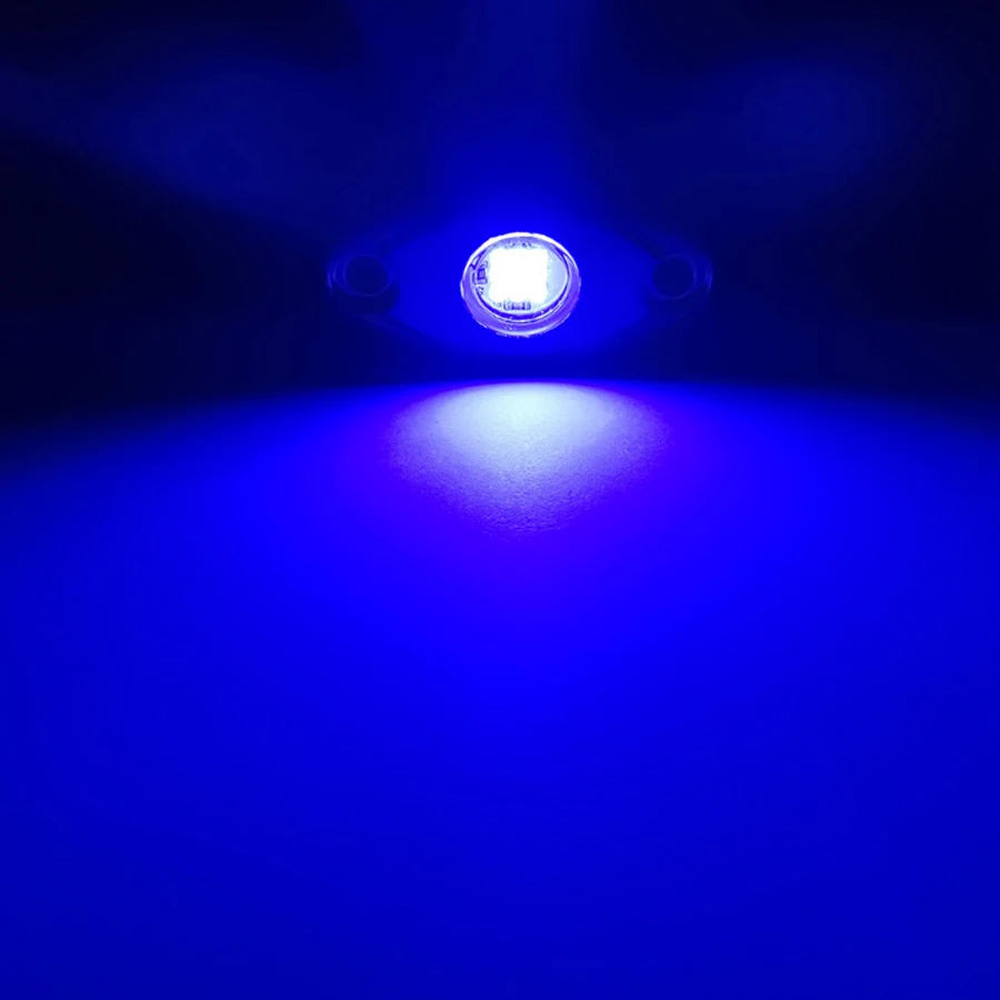 Waterproof 12V LED Rock Lights Kit Underbody Underglow Trail Rig Atmosphere Lamp for Car Truck ATV SUV Offroad Fender Neon Light
